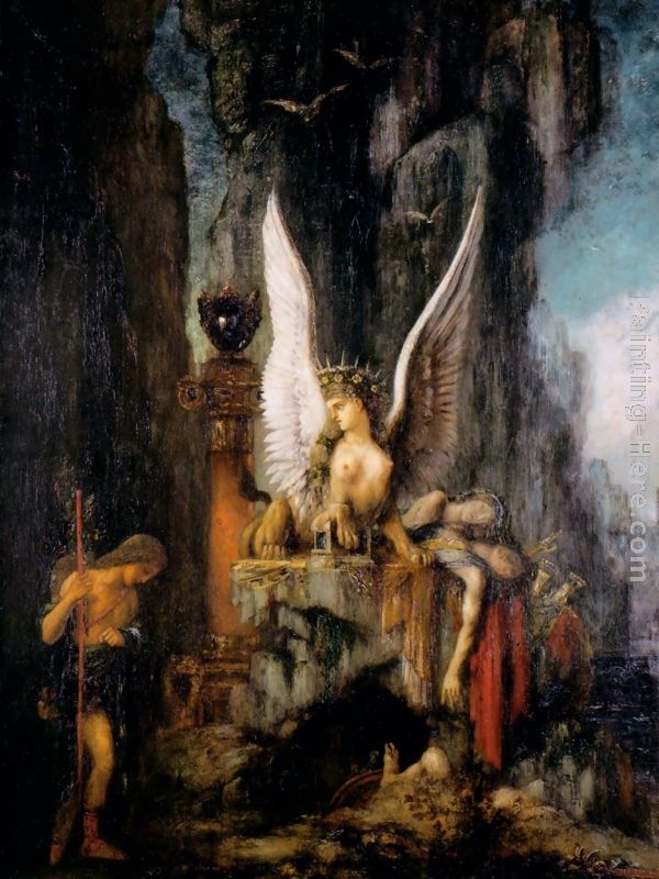 Oedipus the Wayfarer painting - Gustave Moreau Oedipus the Wayfarer art painting